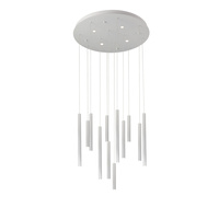 Lampa wisząca biała smukłe tuby ILIOS 12 PENDANT 3-STEP DIMM WH AZZARDO AZ5746
