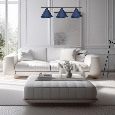 Lampa wisząca CAPITAL BLACK/NAVY BLUE 3XGX53 MLP1532 - 3 stożkowe klosze