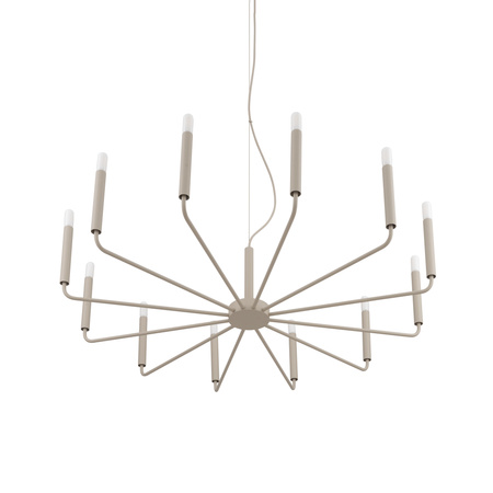 Lampa wisząca żyrandol metalowy w kolorze beżowym o średnicy 103cm 12xE14 ORTO B Nowodvorski 12526