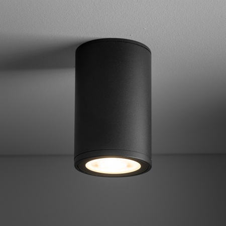 Czarna tuba wysokość 10cm IP44 FLARE BLACK 1xGU10 Tk Lighting 10583