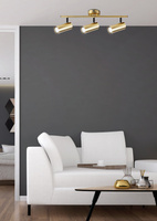 Colly lampa sufitowa mosiądz 3x15w gu10 klosz mosiądz Candellux 93-01733