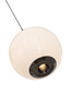 Lampa wisząca owalna ósemka LED Luberon czarny chrom Aviano Lighting 7051-805