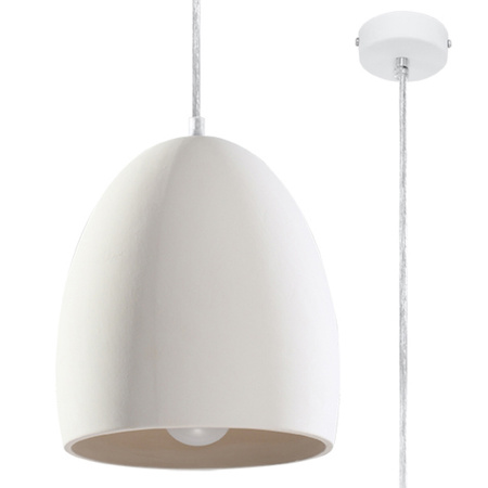 Lampa wisząca FLAWIUSZ ceramiczna biała Sollux Lighting SL.0848