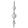 Czarna lampa wisząca trzy szklane kule na jedym zwisie Bolti IP44 LED PL0109-3 Yaskr
