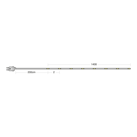 Lampki Choinkowe 700LED 14m 2500K 8 Trybów IP44 Milagro EKSW2923