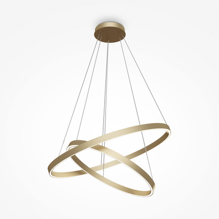 Lampa wisząca RIM LED podwójna Maytoni mosiądz MOD058PL-L74BS4K