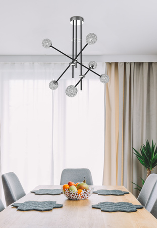 PAKSOS LAMPA WISZĄCA 6XMAX 5W G9 LED CZARNY APETI Candellux A0032-360