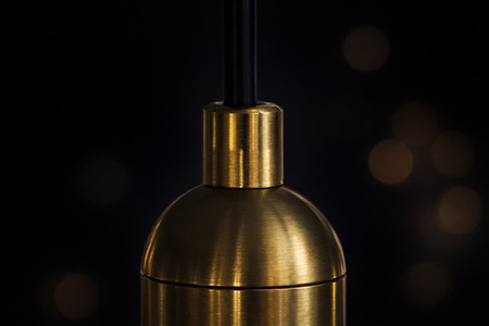 Czarna lampa wisząca z miodowymi kloszami YUKI Kaja Lighting K-5867