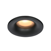 Okrągłe czarne oczko podtynkowe IP44 1xGU10 Barto Italux DL-60327-IP44-BK