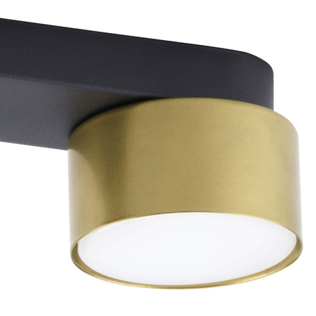 SPACE BLACK/GOLD LAMPA SUFITOWA 2 PŁ TK Lighting 6141