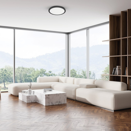 Plafon Evora Czarny Round 24W 3CCT Milagro ML1791