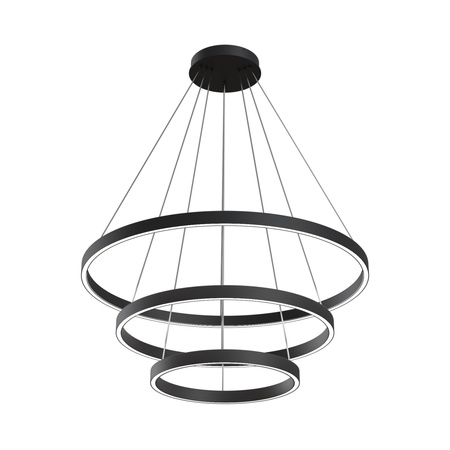 Lampa wisząca RIM LED potrójna czarna Maytoni MOD058PL-L100B4K