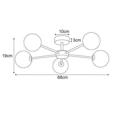 Lampa sufitowa K-5711 z serii CASOLI Kaja Lighting