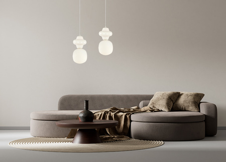 Lampa wisząca ceramiczna waniliowa 1xE14 Latera Italux PND-94331-1S-GRN