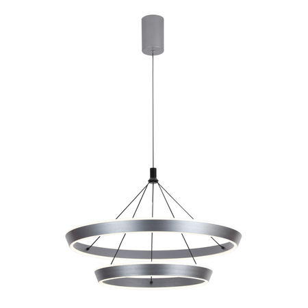 Lampa wisząca dwa pierścienie w kolorze szarym LED Ottana Italux PND-64739A-GR