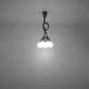 Lampa wisząca DIEGO 5 szara Sollux SL.0577