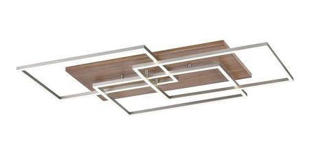 Lampa sufitowa PALMA LED z elementem drewna Paul Neuhaus 8330-79 sterowana pilotem