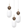 Lampa wisząca Crema potrójna (koło) z kulami imitującymi marrmur 3xE14 Milagro MLP2814