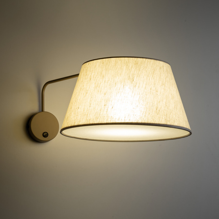 Kinkiet z abażurem o średnicy 26cm FORMO SABIA LEN 1XE27 Tk Lighting 11342