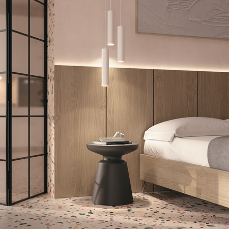 Lampa wisząca tuba biała 30cm 1xGU10 Focus P075PL-01W Maytoni