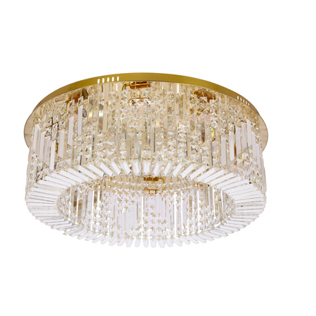 MARANGA lampa sufitowa plafon złoty 10x10W E14 kryształy bezbarwne Candellux 18-33345