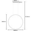 Lampa wisząca Mirror S 60cm biała LED 3000K Light Prestige LP-999/1P S WH