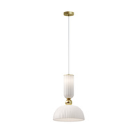 Ekskluzywna karbowana pojedyńcza lampa wisząca z dodatkowym podświetleniem LED Antic MOD302PL-01W1 Maytoni
