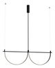 Nowoczesna czarna lampa z podwójnym łukiem Victoria 40W LED 3000K Maxlight P0688