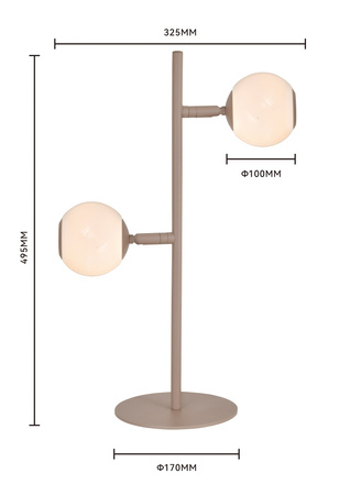 Lampa stojąca dwójka LED Luberon piaskowa Aviano Lighting 8051-213