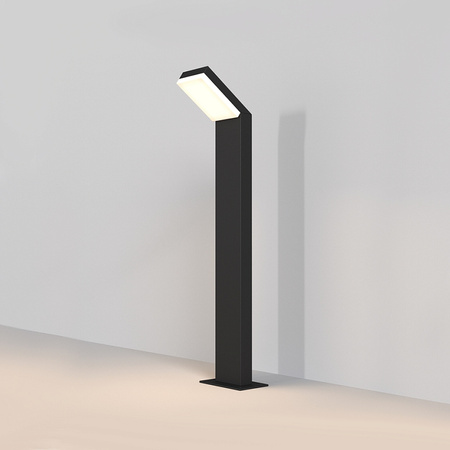 Nowoczesny czarny słupek do ogrodu 80cm LED 3000K Paso O595FL-L12B3K Maytoni