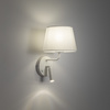 Biały kinkiet z abażurem i dodatkową lampką do czytania MAJA WHITE 1XE27 1XG9 Tk Lighting 11393