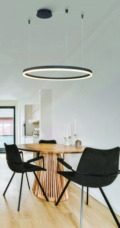 Lampa wisząca czarna HALO PENDANT 150 LED AZzardo AZ5347 sterowana pilotem