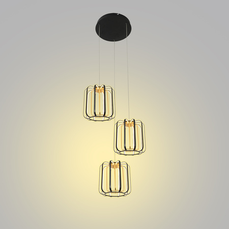Lampa wisząca potrójna okrągła z trzystopniowym ściemniaczem typu "klik" Xara Aviano Lighting 9210-0310