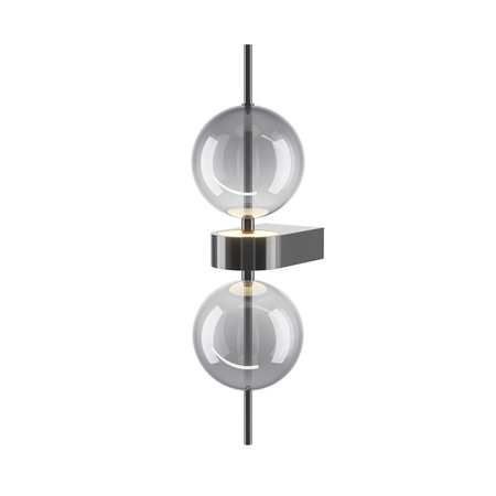 Nowoczesny kinkiet szklane dymione dwie kule LED 3000K Double Moon MOD478WL-L8B3K Maytoni