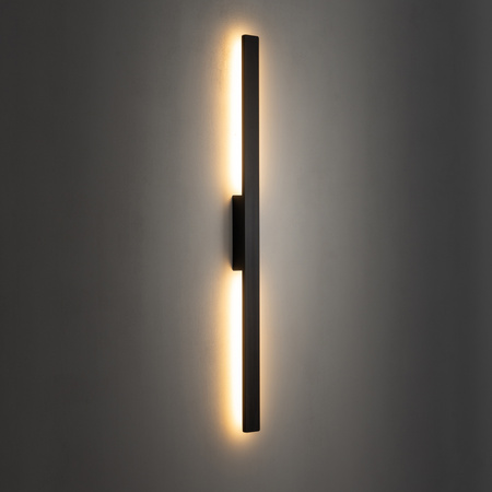 Podłużny pionowy kinkiet elewacyjny czarny 100cm 3000K IP54 DEMI LED M Nowodvorski 11555