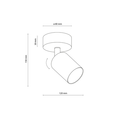 Oprawa sufitowa, kinkiet NEX BLACK 1XGU10 Tk Lighting 11367