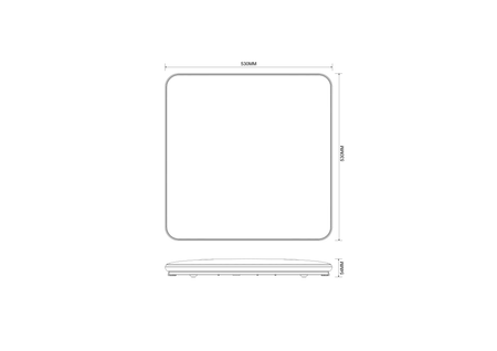 Lampa sufitowa kwadratowa 53cm ze złotą obramówką OMAR LED 4000K Zuma Line JE-DHS-0530-GD