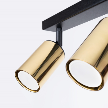 Plafon WINX 2 czarny/złoty Sollux SL.1383