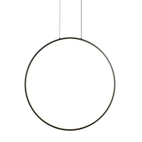 Lampa wisząca czarny pionowy okrąg 60cm IP44 LED 3000K do łazienki Maxlight P0652 Visual Ver 24W