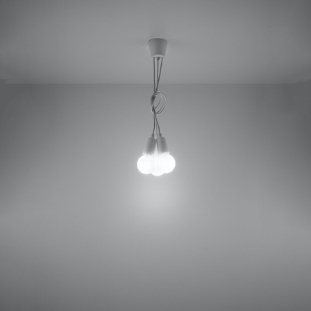 Lampa wisząca DIEGO 3 biała Sollux SL.0570