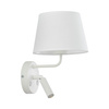 Biały kinkiet z abażurem i dodatkową lampką do czytania MAJA WHITE 1XE27 1XG9 Tk Lighting 11393