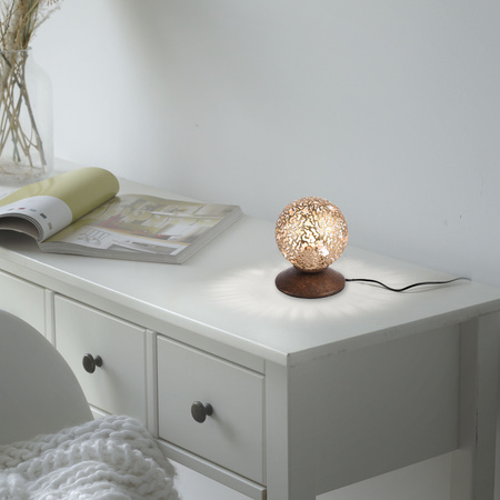 Lampka stołowa kulka RDZA/ZŁOTY GRETA Paul Neuhaus 4031-48