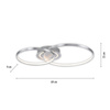 Lampa sufitowa dwa ringi z dodatkowym podświetleniem na podstawie ASMINA LED 3000K  14540-95