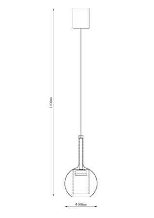 Lampa wisząca pojedyńcza czarna dymione szkło o średnicy 16cm TAGNA LED 3000K Zuma Line 251001-SM