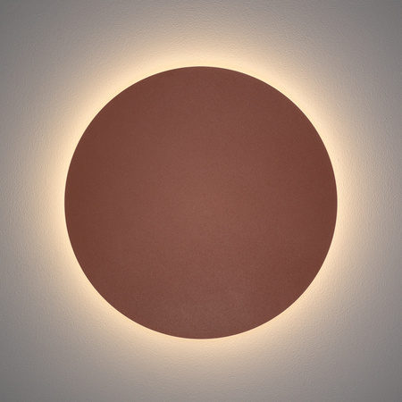 Płaski okrągły kinkiet 35cm z metalu w kolorze terakota RING LED L 3000K Nowodvorski 12657