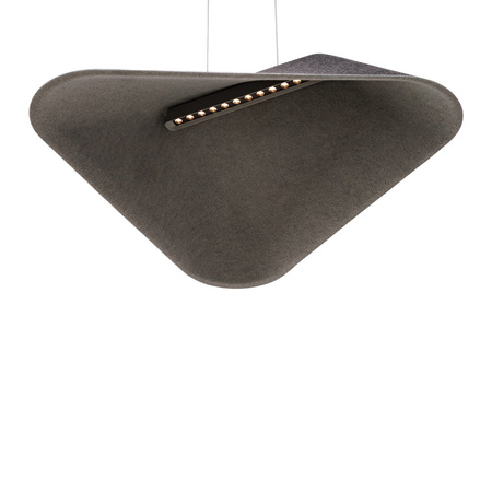Czarna geometryczna lampa wisząca z filcu LED 3000K Carbon Maxlight P0567