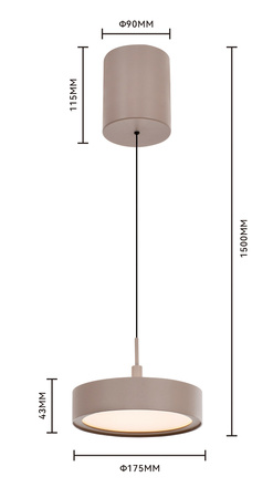 Lampa wisząca jedynka Valensole kaszmirowa Aviano Lighting 6062-113