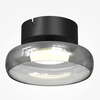 Lampa sufitowa plafonik z dymionego szkła o średnicy 20cm FLOAT Maytoni MOD498CL-L13BK1