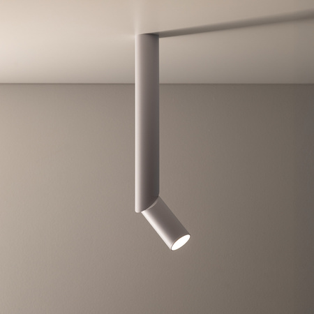 Oprawa sufitowa biała długa tuba 36,5cm z ruchomą głowicą ELARIS WHITE M 1xGU10 MINI MR11 Tk Lighting 11254