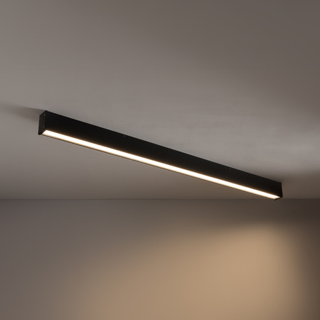 Czarna liniowa podłużna lampa sufitowa zewnętrzna 150cm IP44 3000K OUTLINE LED L Nowodvorski 11362